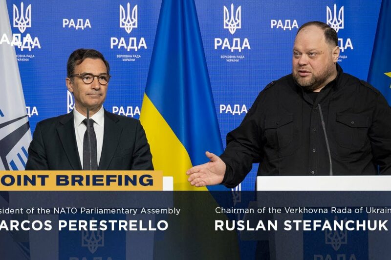 Joint Briefing: Ruslan Stefanchuk and NATO Parliamentary Assembly President Marcos Perestrello