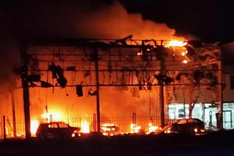 На Київщині сталися пожежі через атаку БПЛА