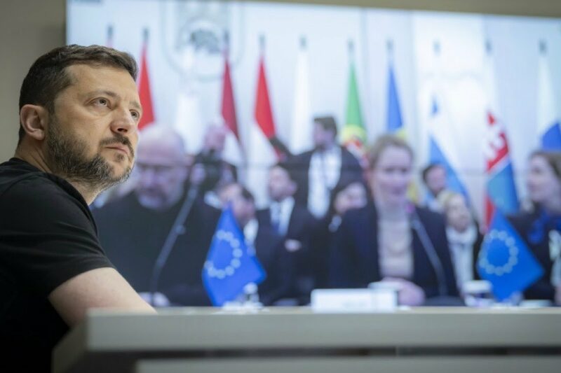 Виступ Володимира Зеленського під час зустрічі міністрів закордонних справ ЄС