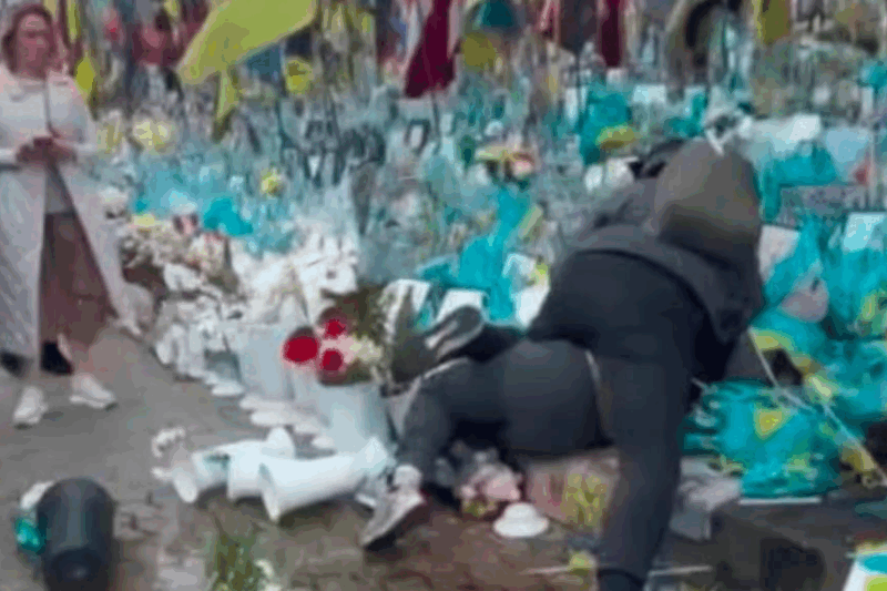 У Києві жінка вчинила погром на Алеї Героїв
