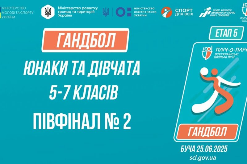 🤾🤾🏻‍♀️ГАНДБОЛ | Юнаки та дівчата 5-7 класів | Півфінал №2 | Пліч-о-пліч: Етап 5