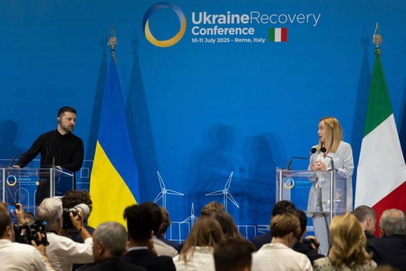Заява Володимира Зеленського для представників медіа спільно з Джорджею Мелоні