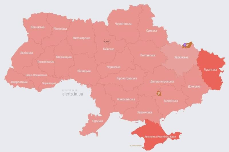 В Україні оголошена масштабна повітряна тривога через зліт МіГ-31К