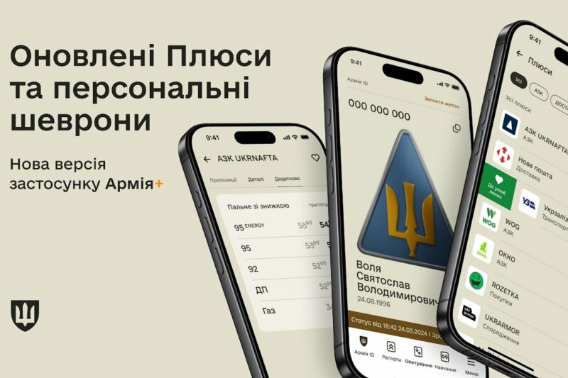 Персональні шеврони, оновлення Плюсів: нова версія Армія+