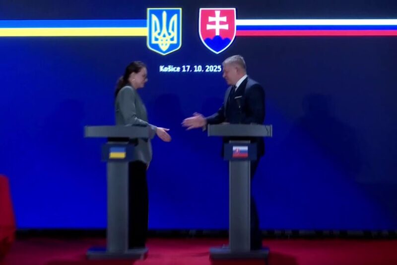 17.10.2025 Заяви Ю. Свириденко та  Р. Фіцо для представників медіа