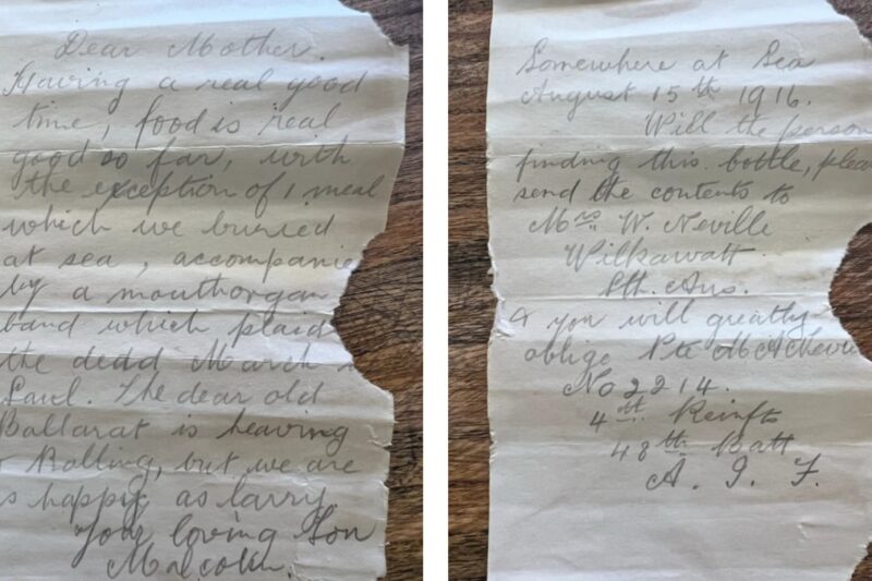На пляжі в Австралії знайшли пляшку з листами солдатів Першої світової