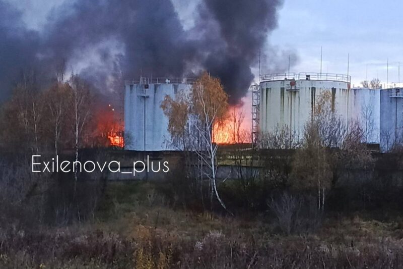 У Підмосков’ї зайнялася нафтобаза після атаки БпЛА