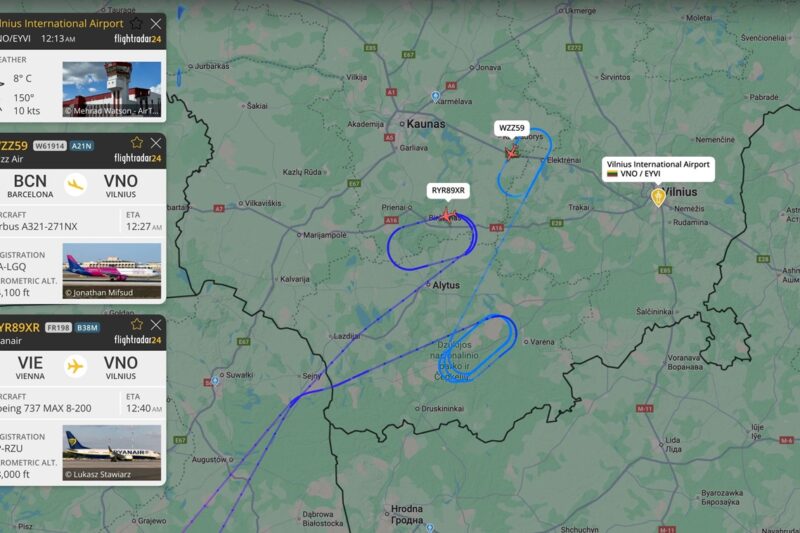 У Вільнюсі аеропорт припинив роботу через повітряні кулі