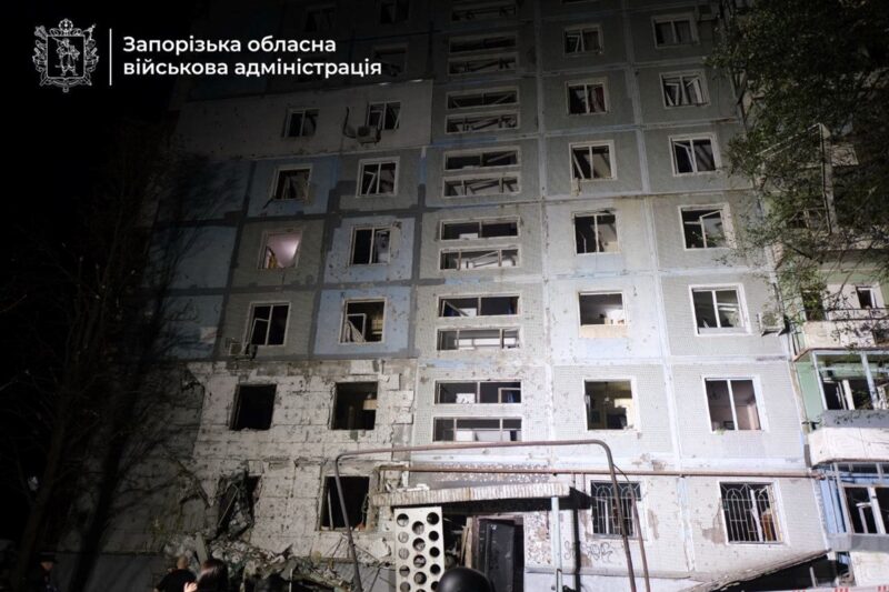Удар по Запоріжжю: загинула людина, дев’ять поранені
