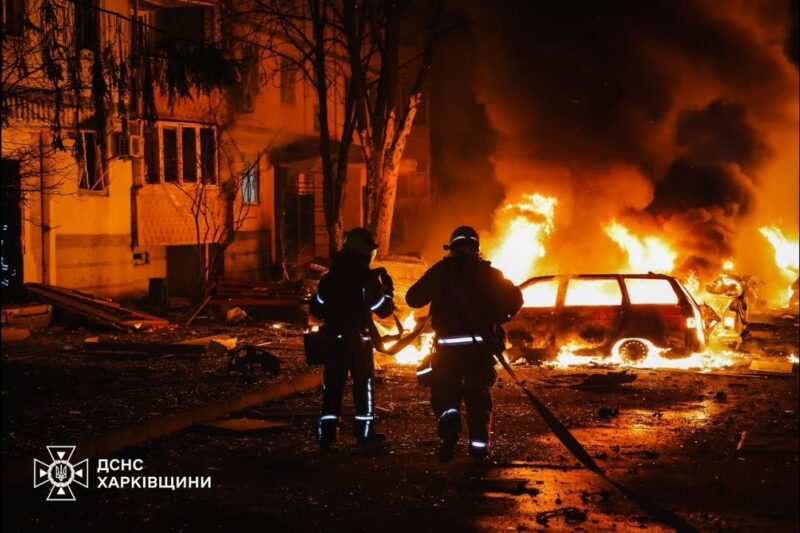 Харків: 32 постраждалих, пожежі та руйнування після нічного удару БпЛА
