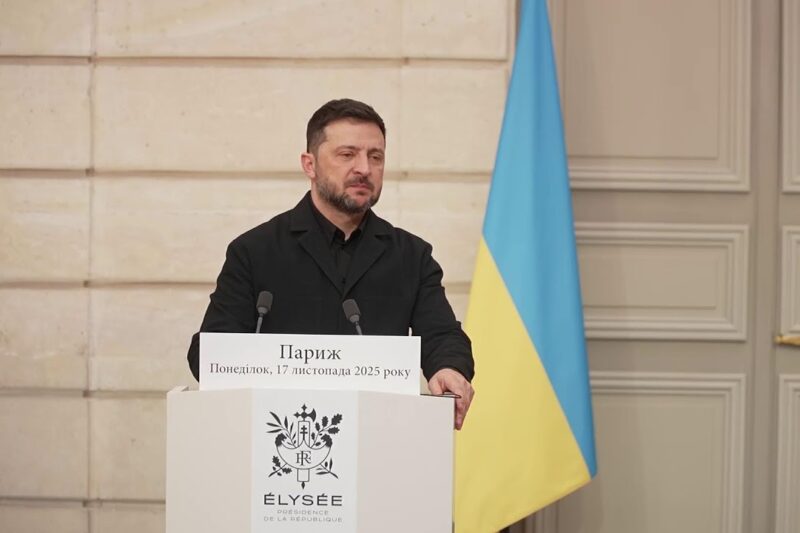 Спілкування з медіа Володимира Зеленського та Емманюеля Макрона