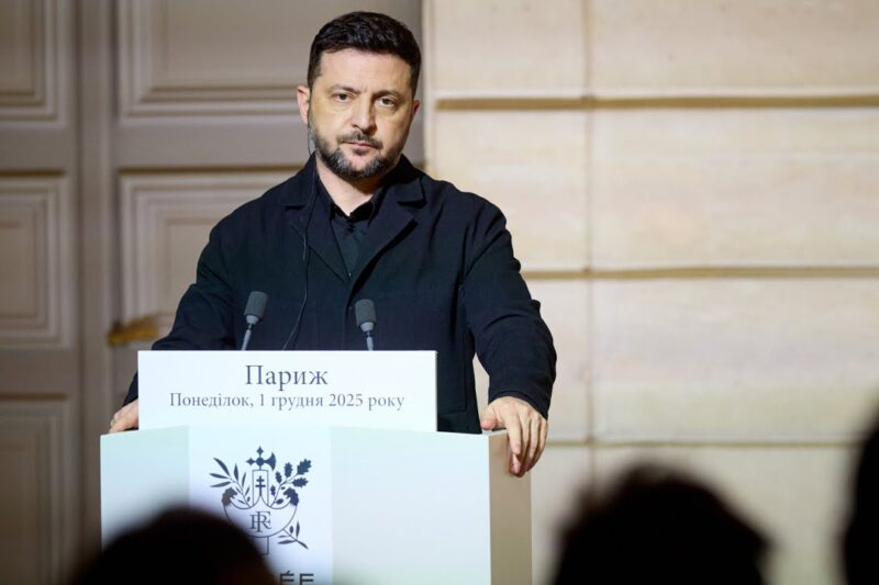 Заява Володимира Зеленського під час спілкування з медіа разом з Емманюелем Макроном