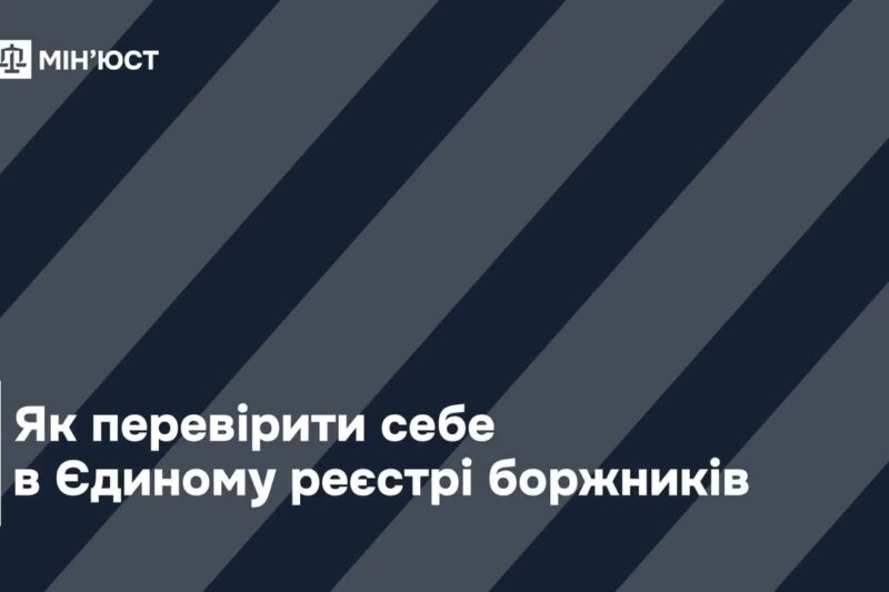 Як здійснити перевірку в Єдиному реєстрі боржників
