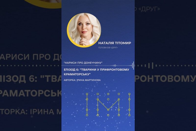 Тварини прифронтової Донеччини: Наталія Тітомир про єдиний шанс на порятунок
