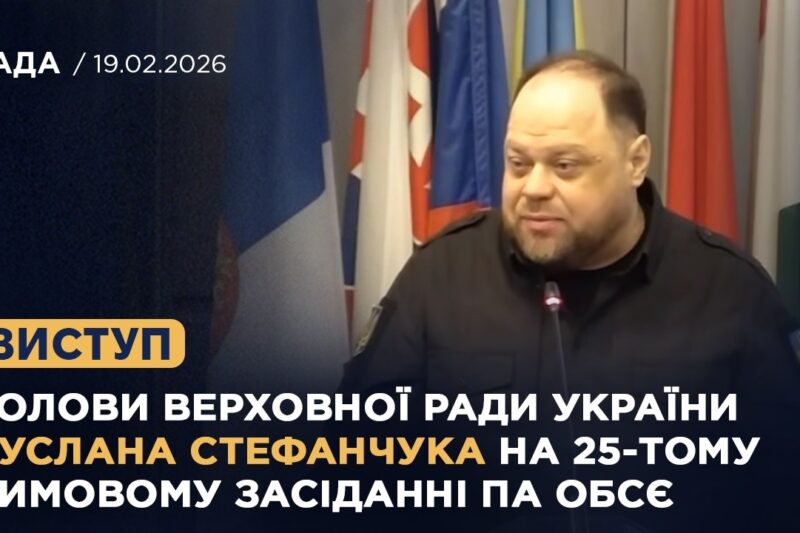 Виступ Руслана Стефанчука на 25-й зимовій сесії Парламентської асамблеї ОБСЄ у Відні