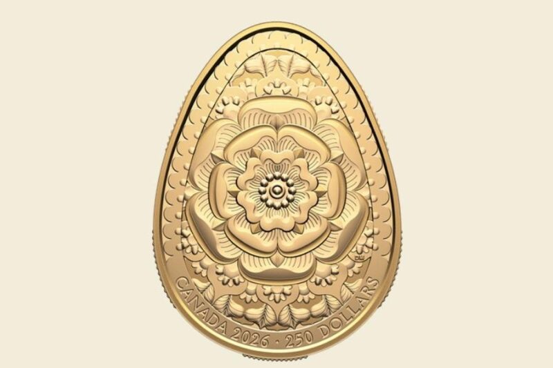 Канада випустила золоту монету у вигляді української писанки