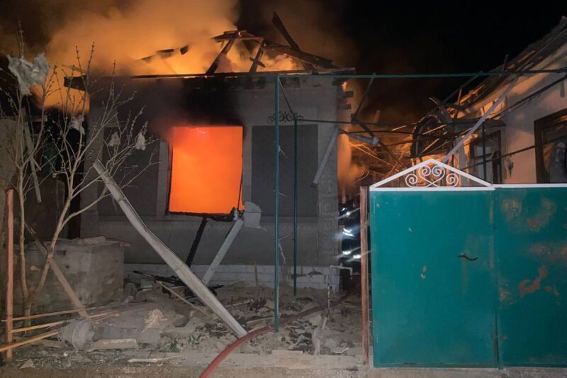 На Одещині дрон РФ знищив будинок і спричинив масштабну пожежу