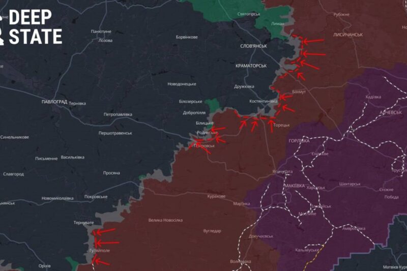 У DeepState назвали найактивніші ділянки фронту