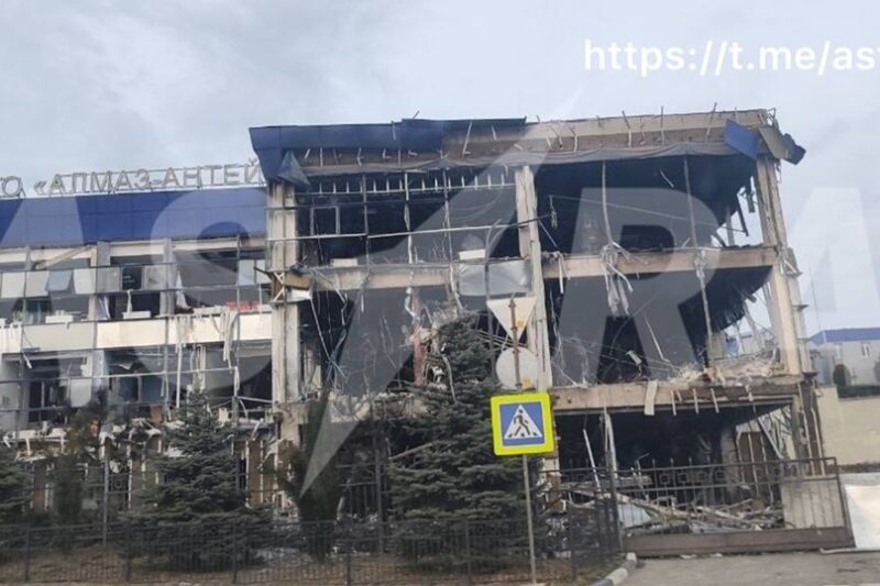 Зʼявилися кадри з наслідками атаки на концерн Алмаз-Антей в Криму