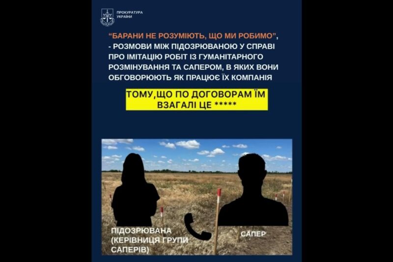 Викрито схему розкрадання бюджетних коштів на гуманітарному розмінуванні