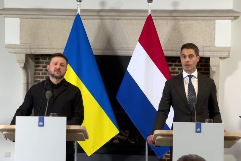 Спілкування Володимира Зеленського та Прем’єр-міністра Нідерландів Роба Єттена з медіа