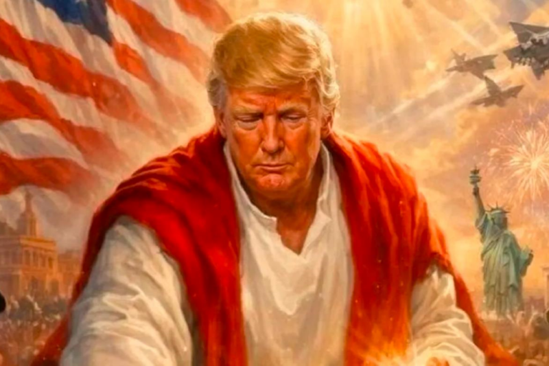 Трамп показав себе в образі Ісуса, що зцілює людей
