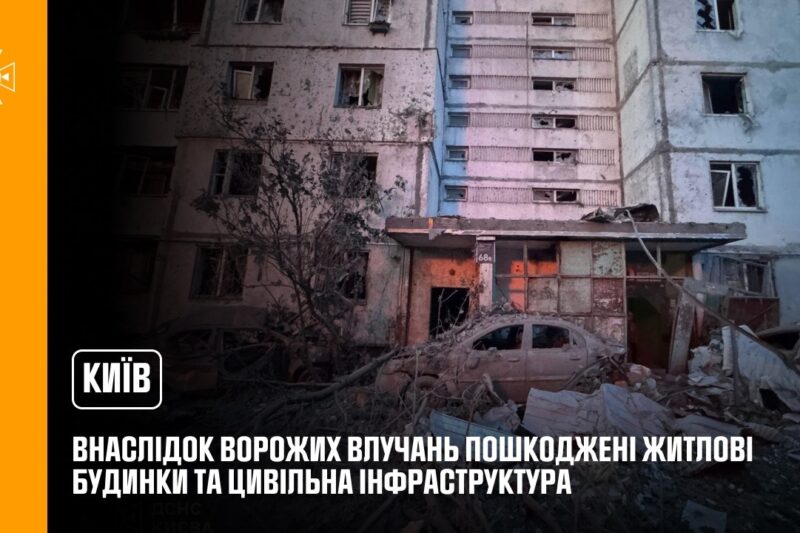 Київ: внаслідок російського обстрілу, 3 особи загинули, постраждало 35 осіб, з них троє дітей
