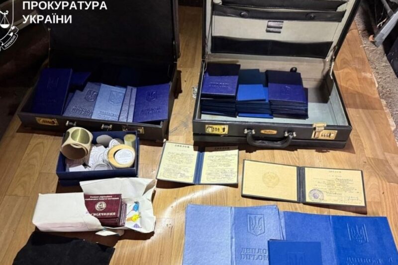 На Київщині викрили виробництво та продаж підроблених документів