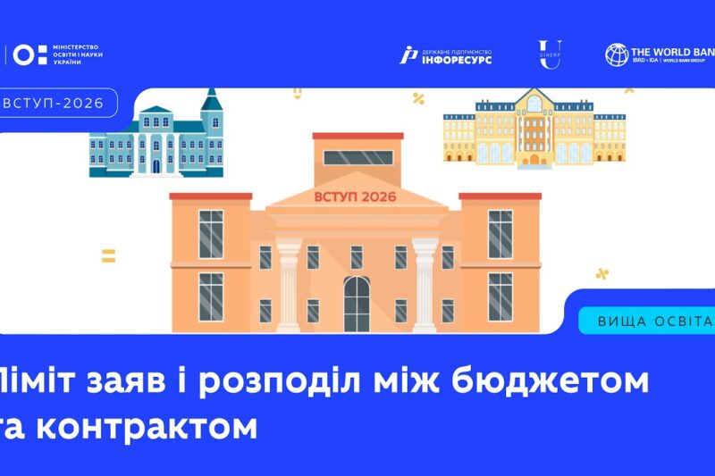 ВСТУП-2026: Ліміт заяв і розподіл між бюджетом та контрактом