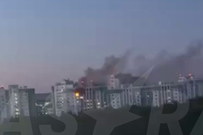 В РФ заявили про пожежу в будинку через атаку БпЛА