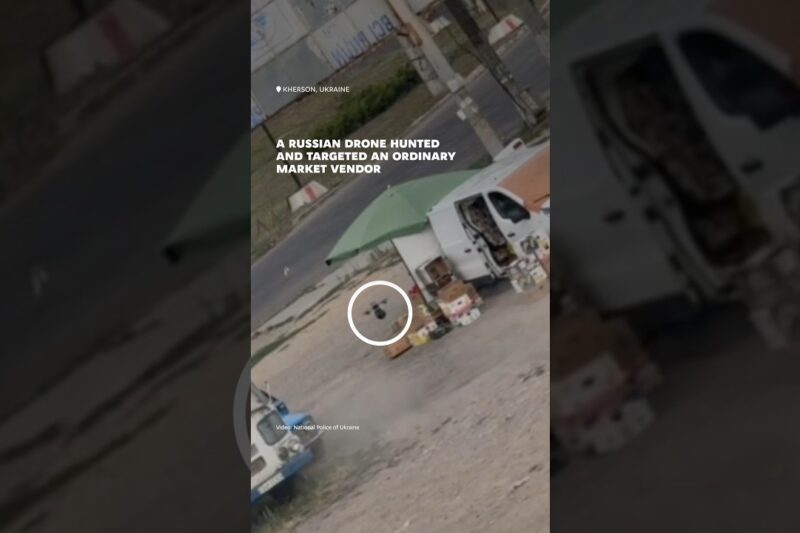 Russia Deliberately Targets a Market Vendor with a Drone